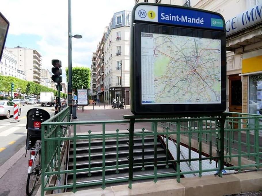 Superbe Appartement Terrasse 75M Paris 생-망데 외부 사진