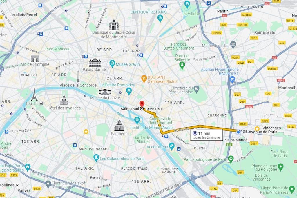 Superbe Appartement Terrasse 75M Paris 생-망데 외부 사진